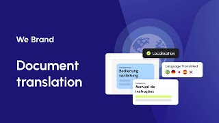 Automatic Document Translation | We Brand