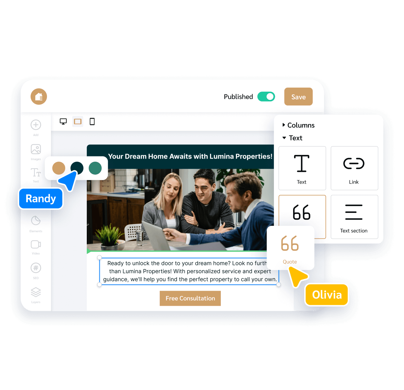 Code-free HTML editing
