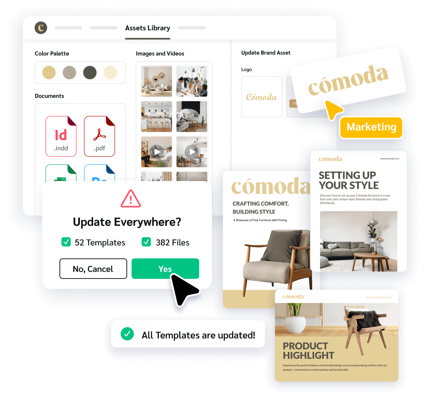 Integrated digital asset management setup