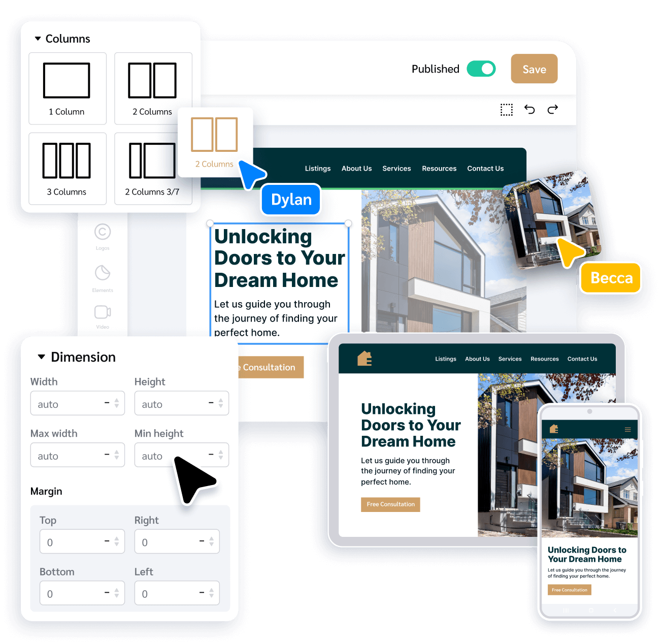 No code solution for creating web
