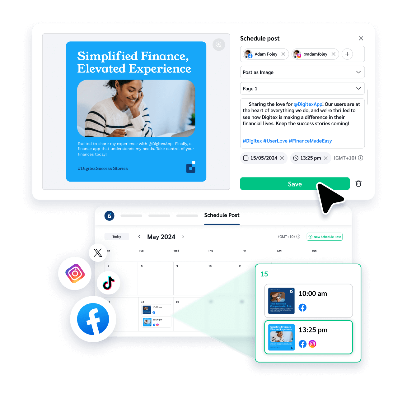 Social media scheduling